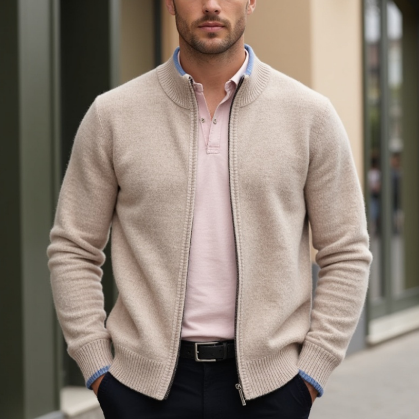 Men's Luxe Zip Cardigan