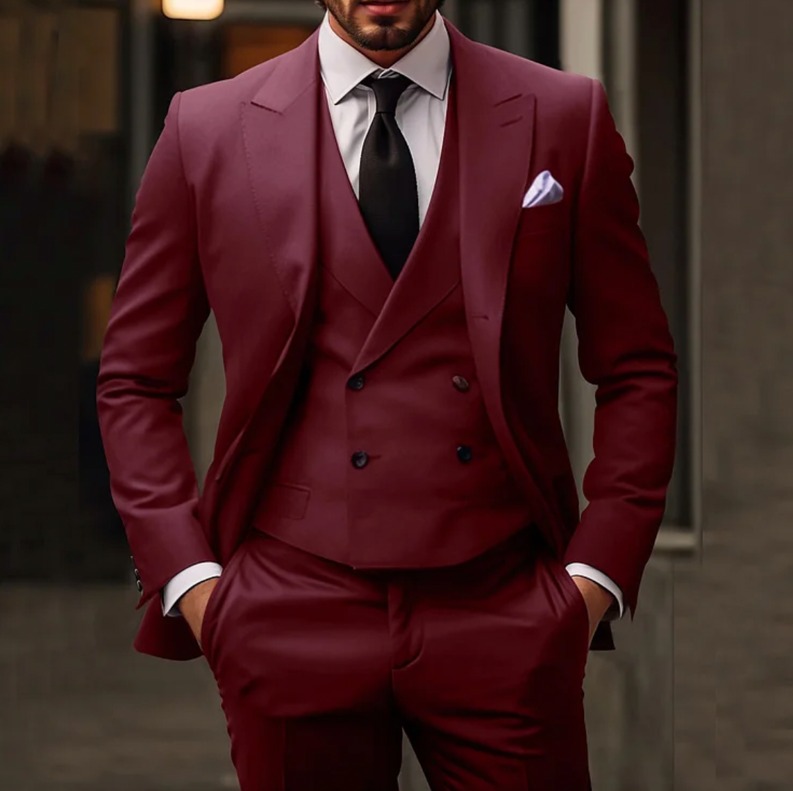 Men's Double-Breasted Suit