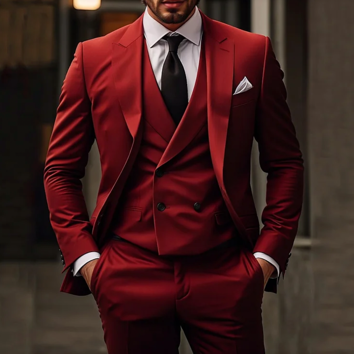 Men's Double-Breasted Suit