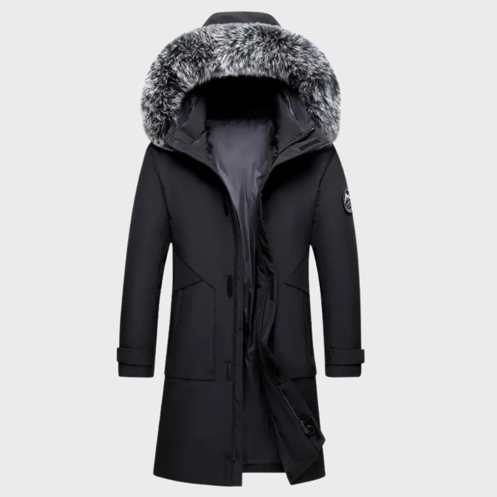 Men's Thermal Water-Resistant Winter Jacket with Fur