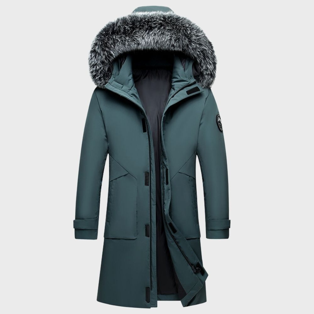 Men's Thermal Water-Resistant Winter Jacket with Fur