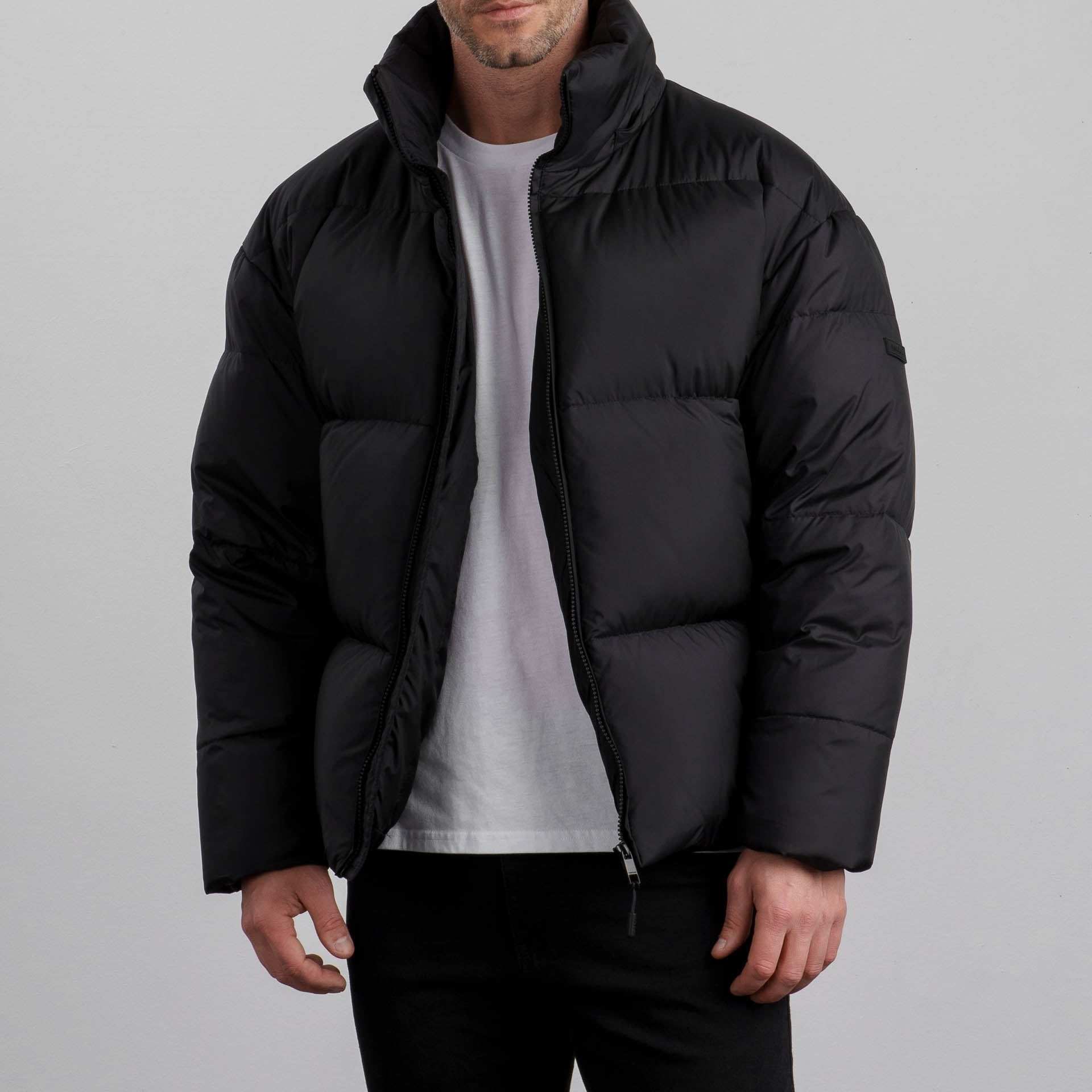 Men's Black Water-resistant Winterjacket