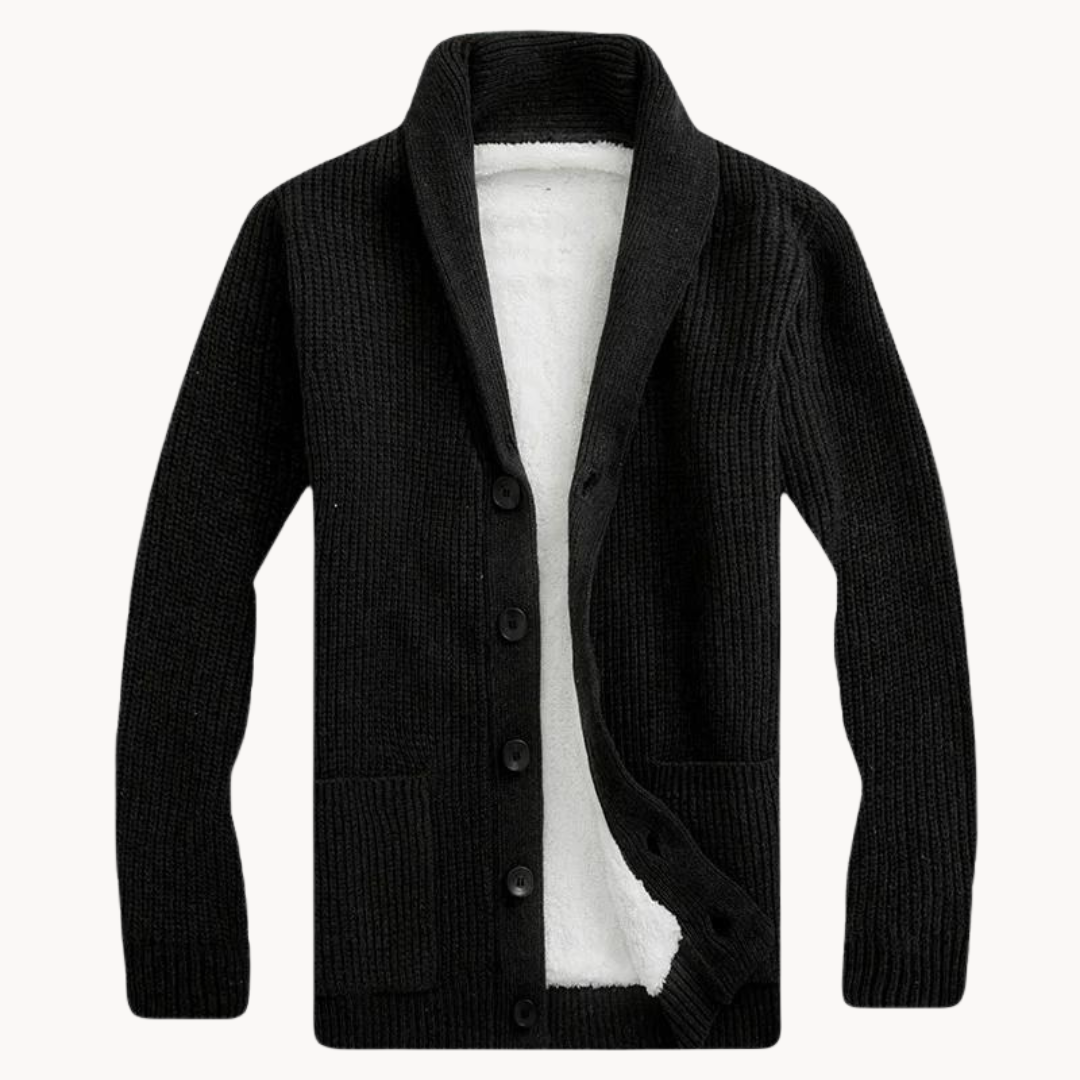 Men’s Fleece Collar Cardigan