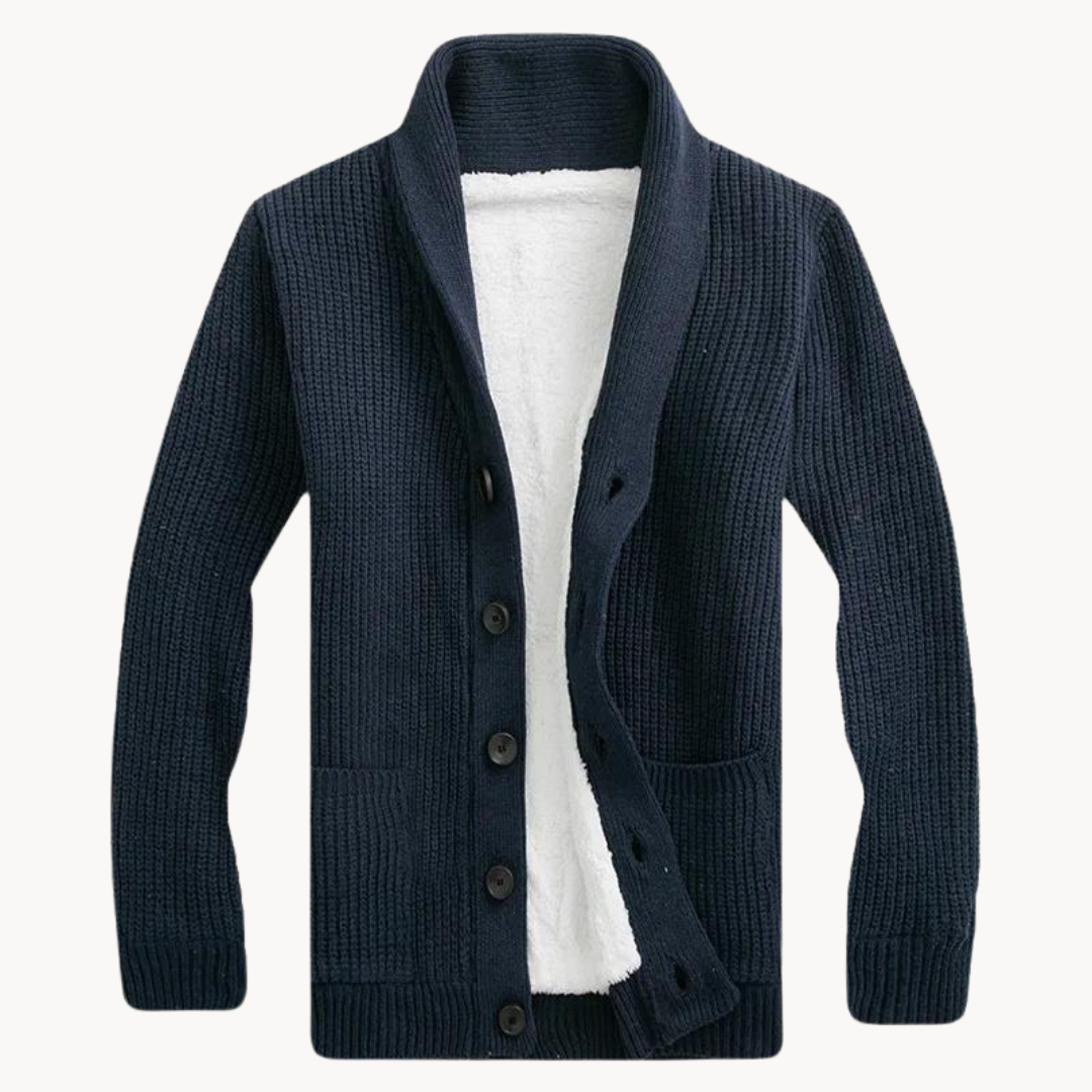 Men’s Fleece Collar Cardigan