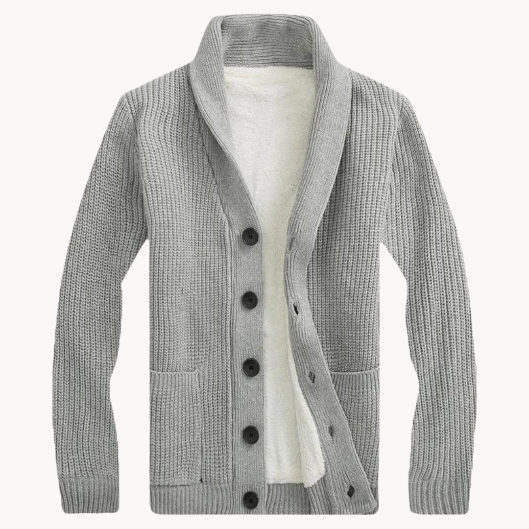 Men’s Fleece Collar Cardigan