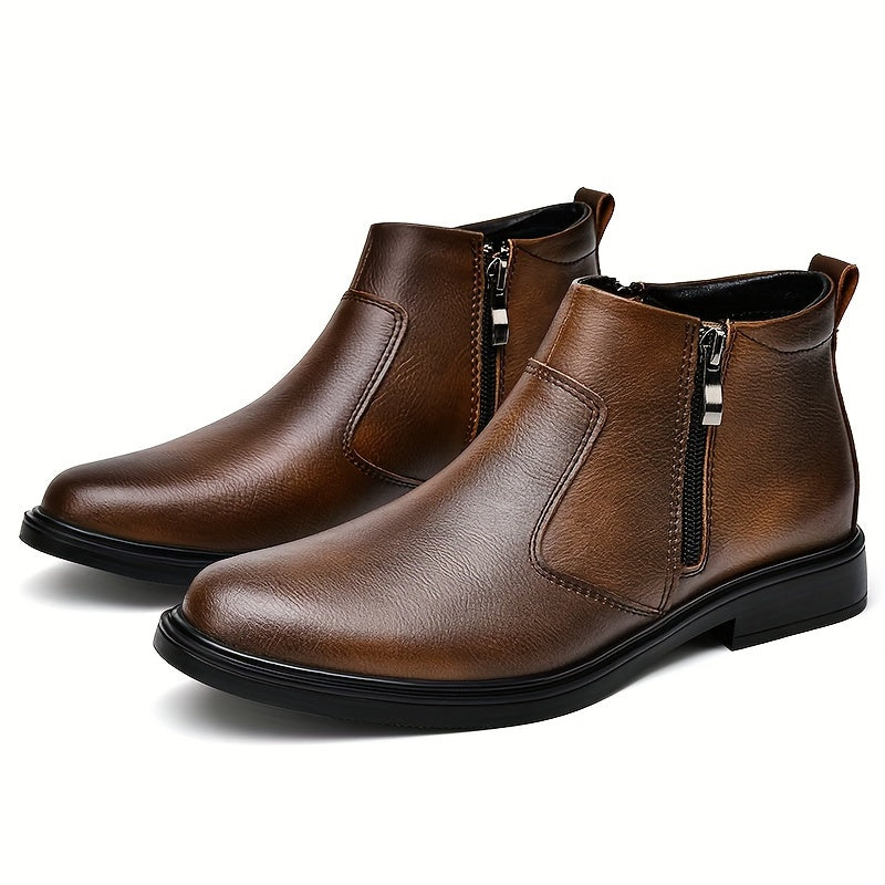 Men's Chelsea Boots with Zip Closure