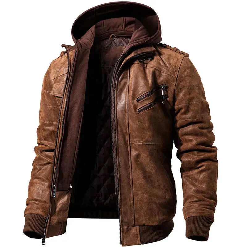 Men's Dual Core Leather Jacket