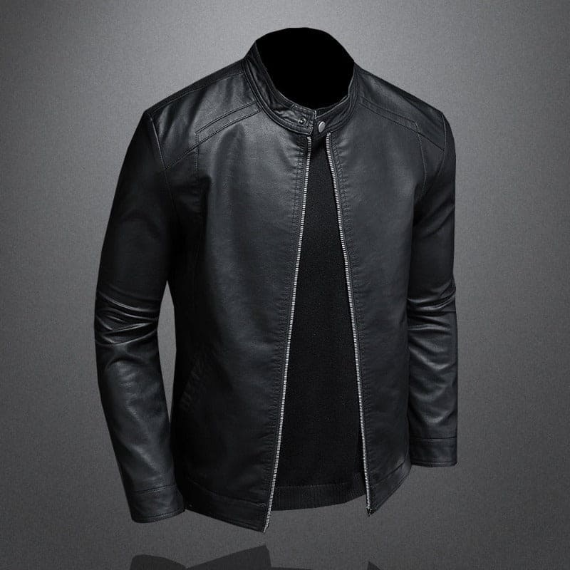 Men’s Sleek Black Leather Jacket