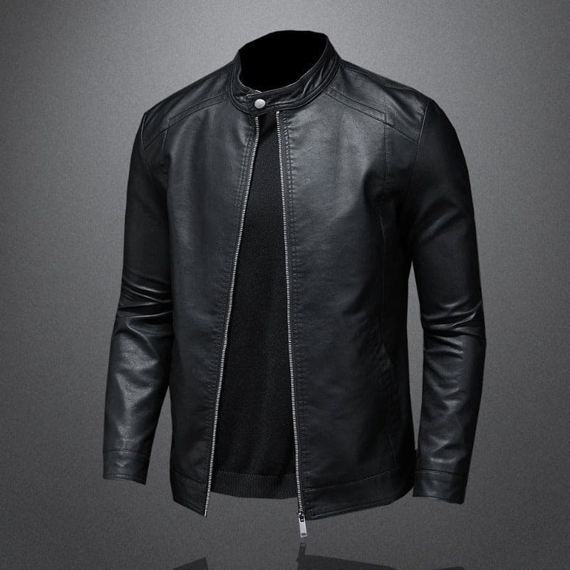 Men’s Sleek Black Leather Jacket