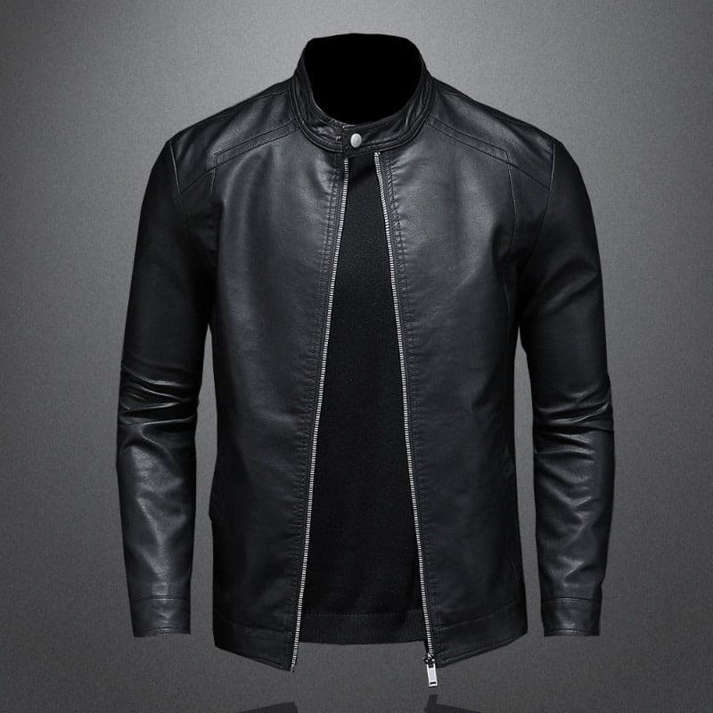 Men’s Sleek Black Leather Jacket