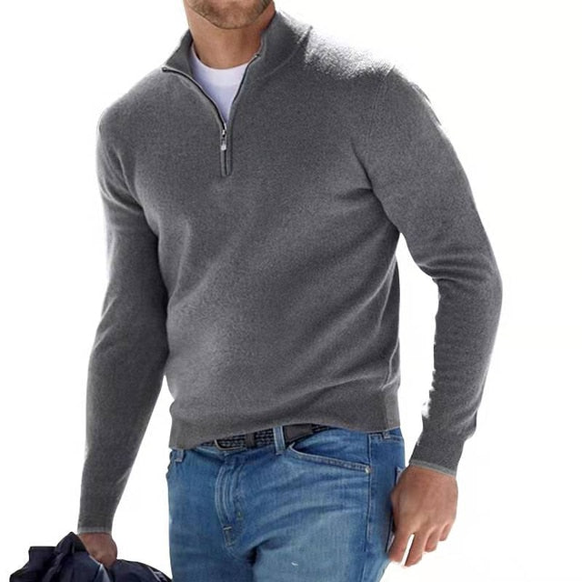 Men's Warm Half-Zip Sweater