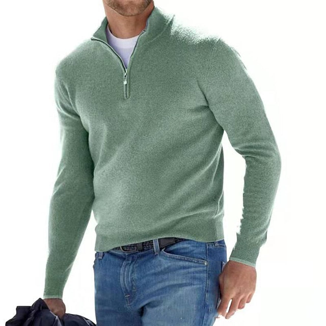 Men's Warm Half-Zip Sweater