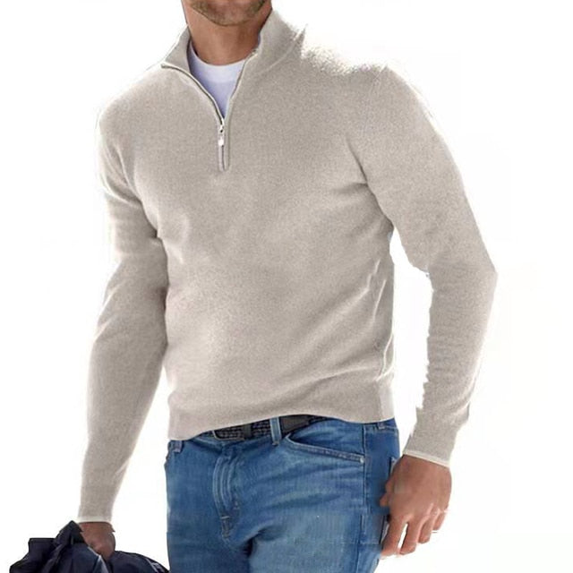 Men's Warm Half-Zip Sweater