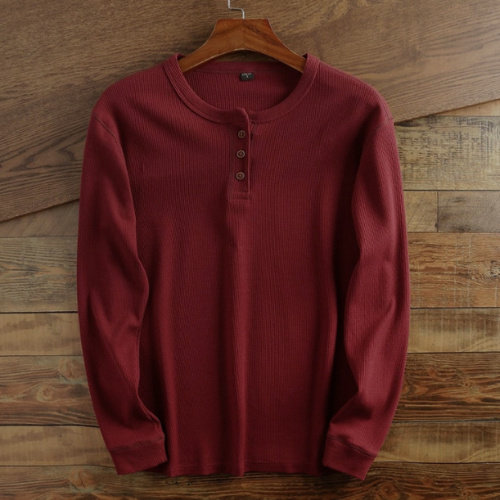 Men's Waffle Henley sweater