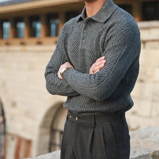 Men's Textured Knit Pullover