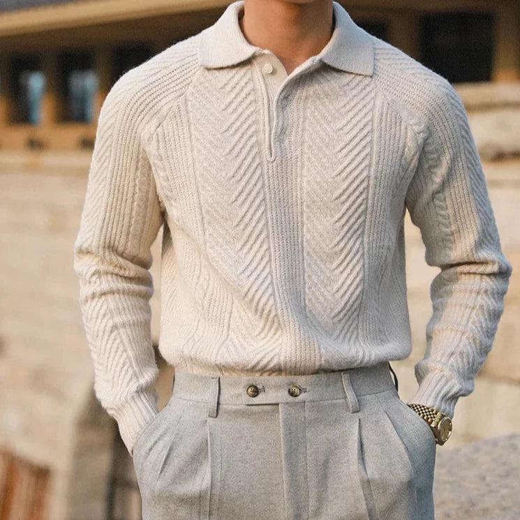 Men's Textured Knit Pullover