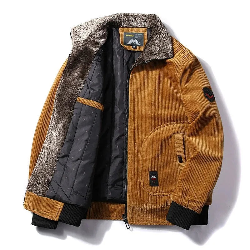 Men's Warm corduroy Winterjacket