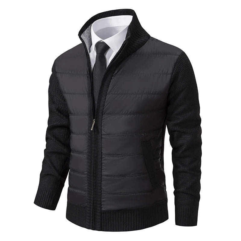 Men's Business Vest with Wool Accents and Water-Resistant Body