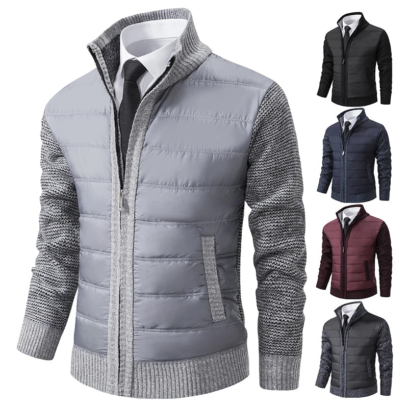 Men's Business Vest with Wool Accents and Water-Resistant Body