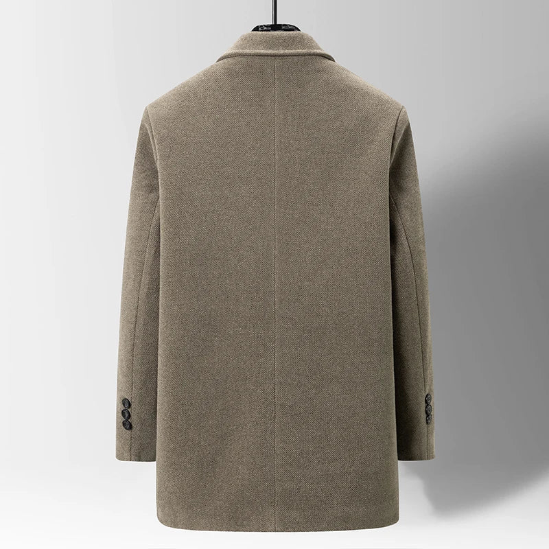 Men's Long Fleece-Lined Coat