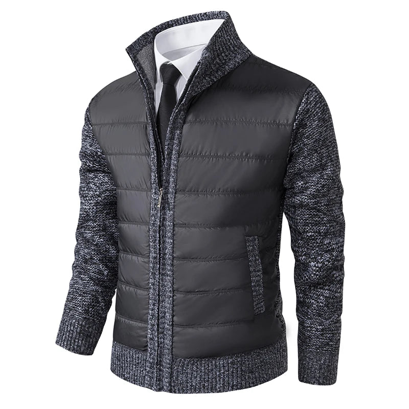 Men's Business Vest with Wool Accents and Water-Resistant Body