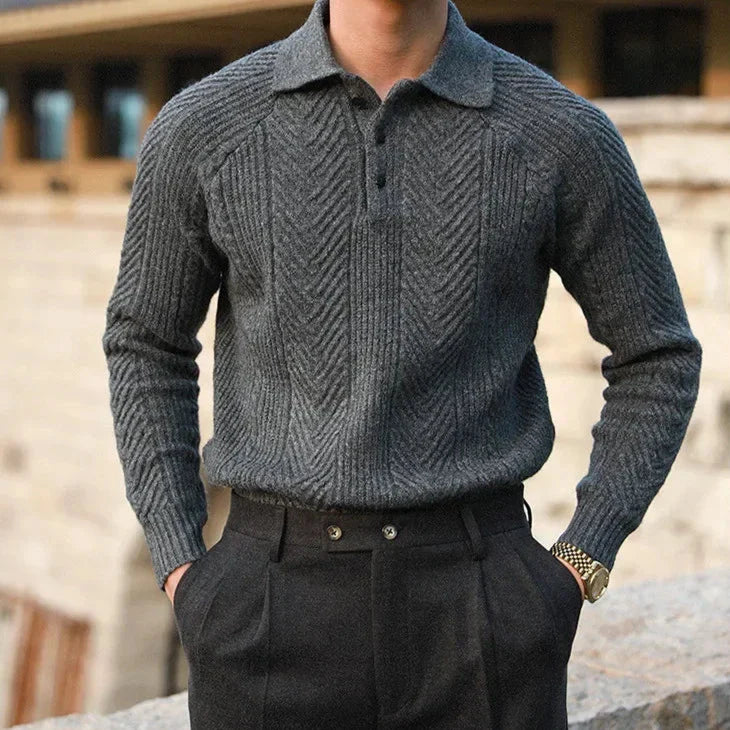 Men's Textured Knit Pullover