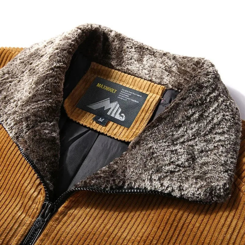 Men's Warm corduroy Winterjacket