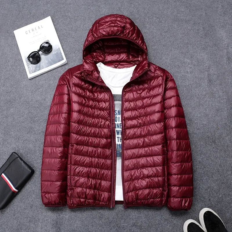 Men's Lightweight Hooded Winter Jacket