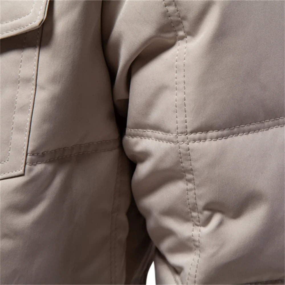 Men’s Winter Jacket with Fleece-Lined Collar