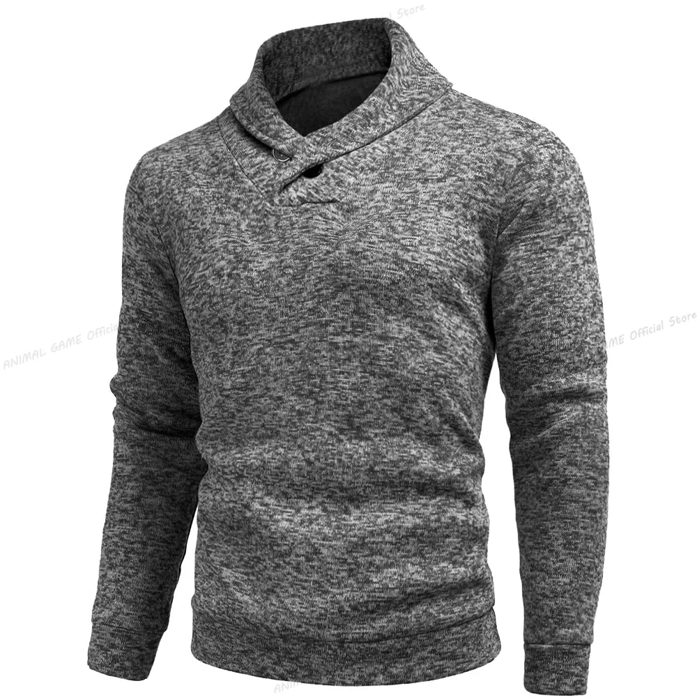 Men's High-Collar Sweater