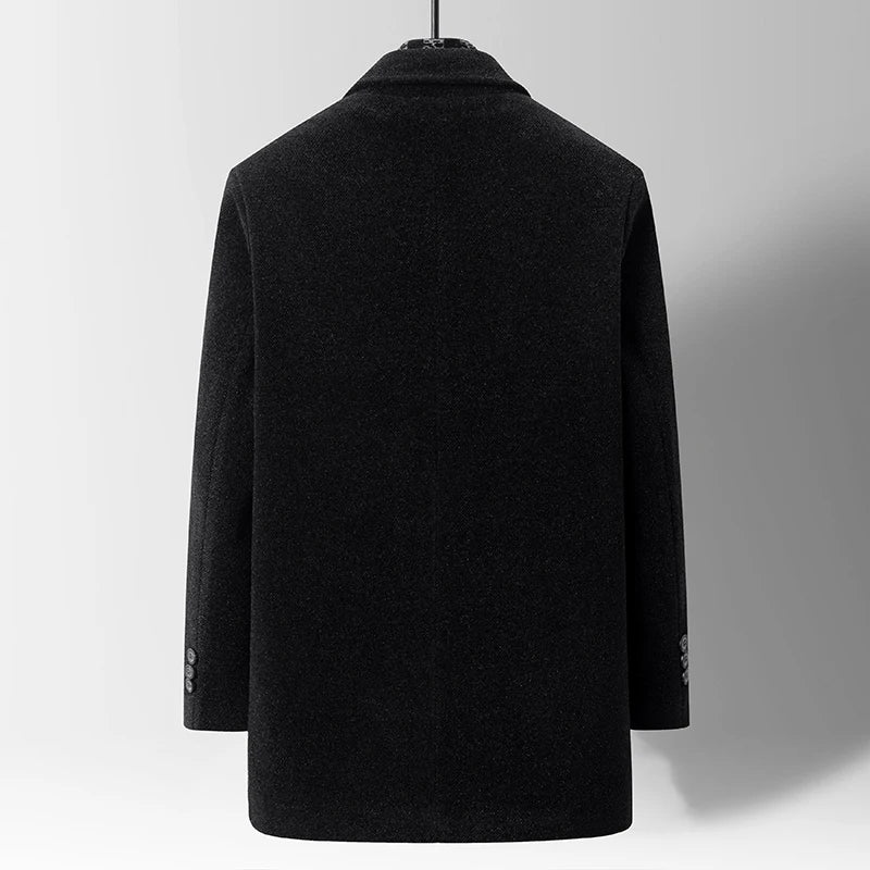 Men's Long Fleece-Lined Coat