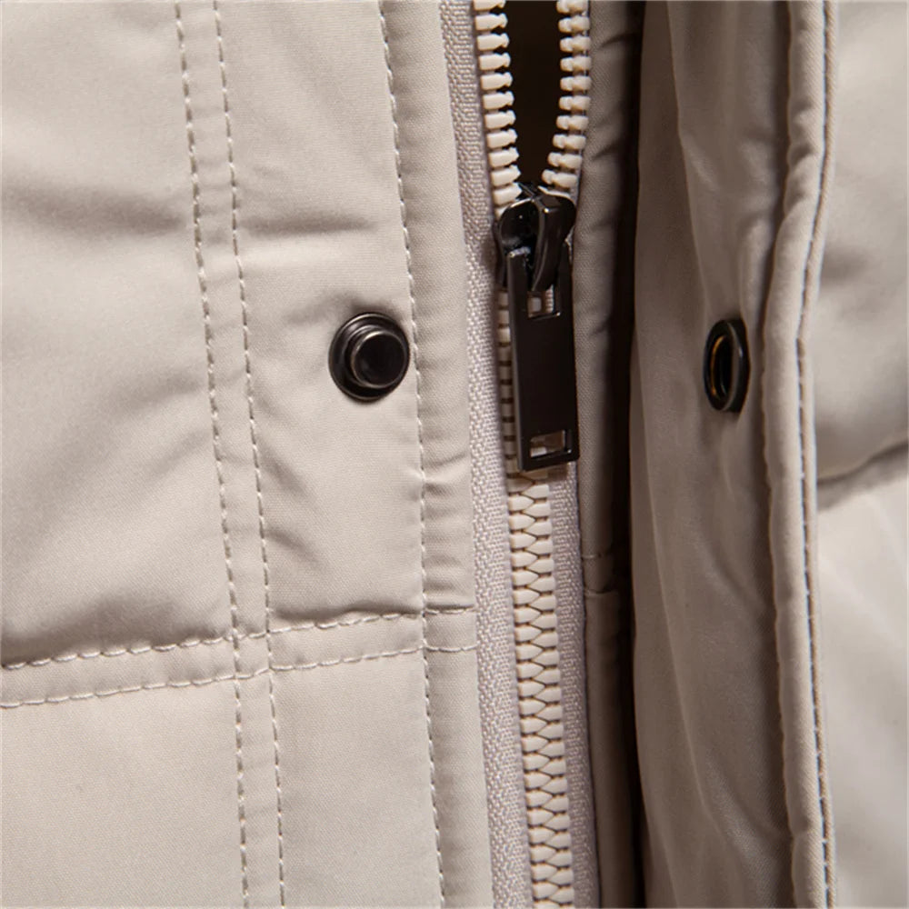 Men’s Winter Jacket with Fleece-Lined Collar