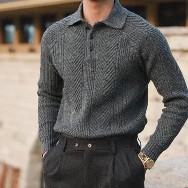 Men's Textured Knit Pullover