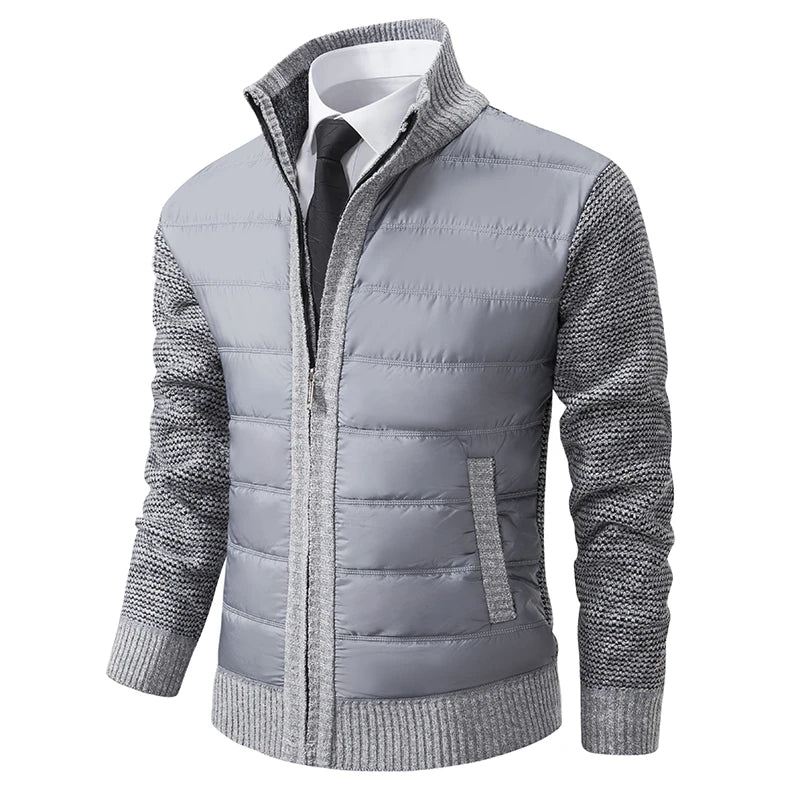 Men's Business Vest with Wool Accents and Water-Resistant Body