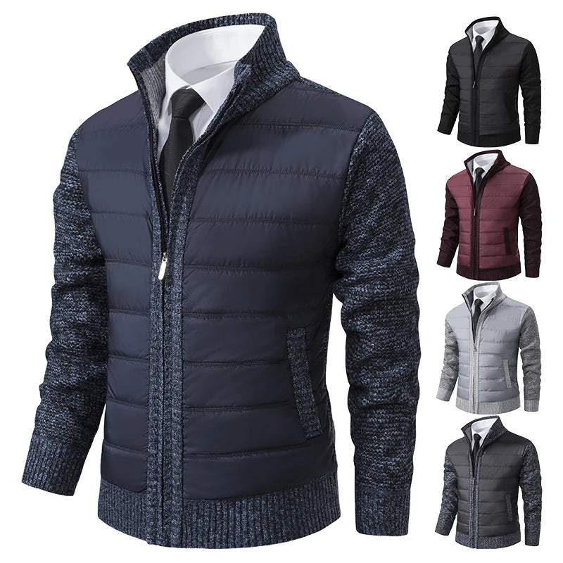 Men's Business Vest with Wool Accents and Water-Resistant Body