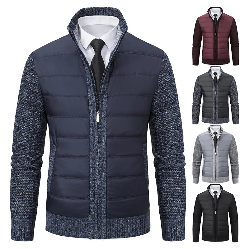 Men's Business Vest with Wool Accents and Water-Resistant Body