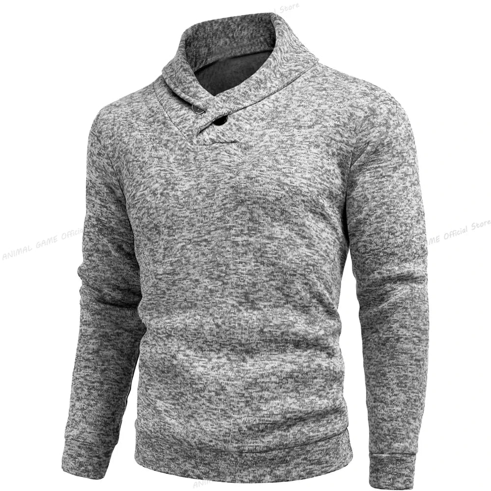 Men's High-Collar Sweater