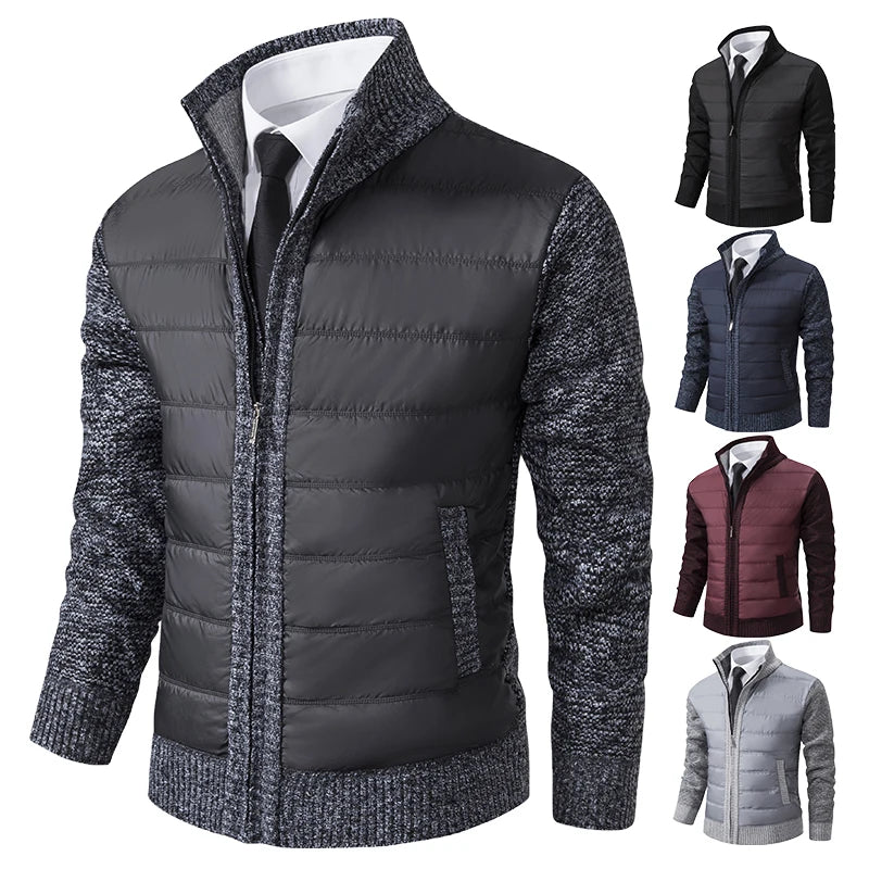 Men's Business Vest with Wool Accents and Water-Resistant Body