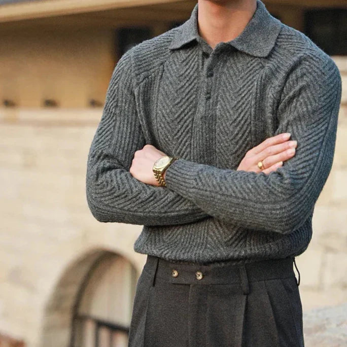 Men's Textured Knit Pullover