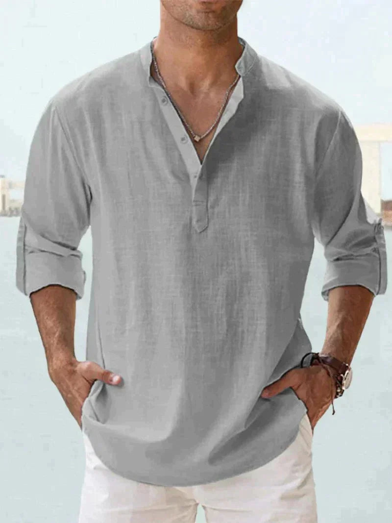 Men's Casual Buttoned Long Sleeve Shirt