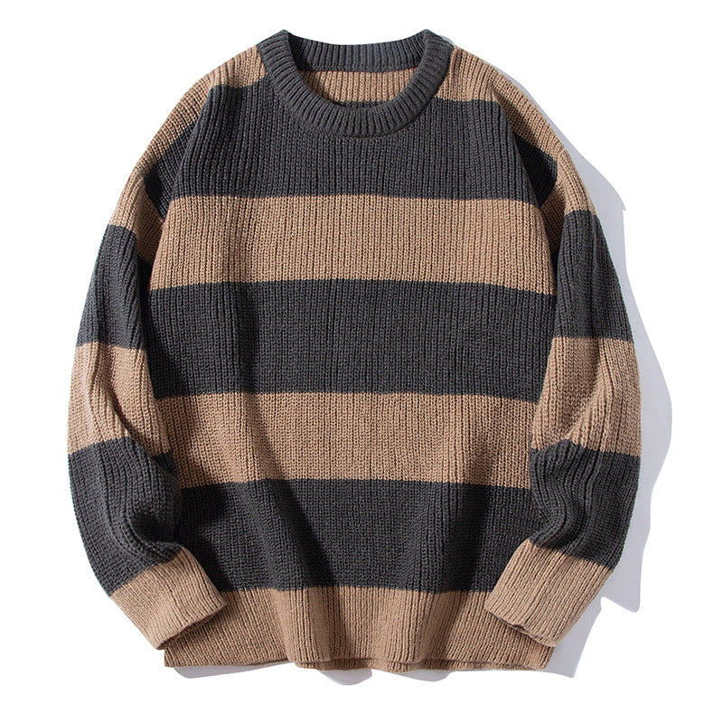 Men's Round Neck Loose Casual Sweater