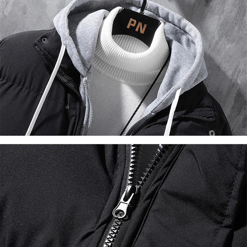 Men's Water-Resistant Hooded Winter Jacket