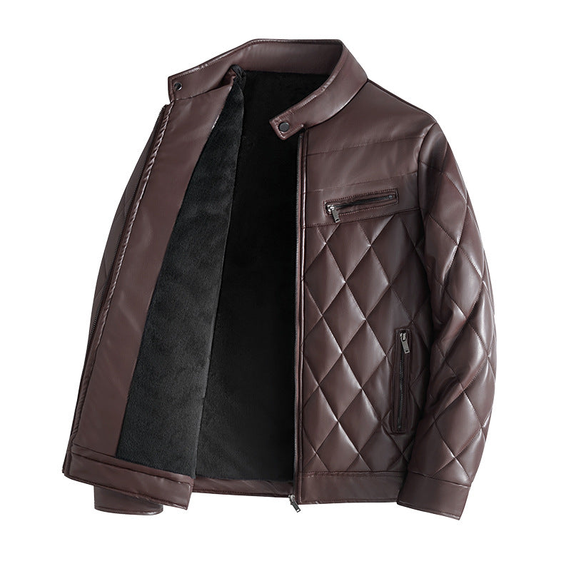 Men's Fleece-Lined Leather Jacket