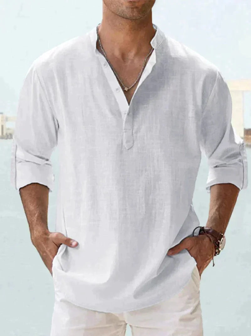 Men's Casual Buttoned Long Sleeve Shirt