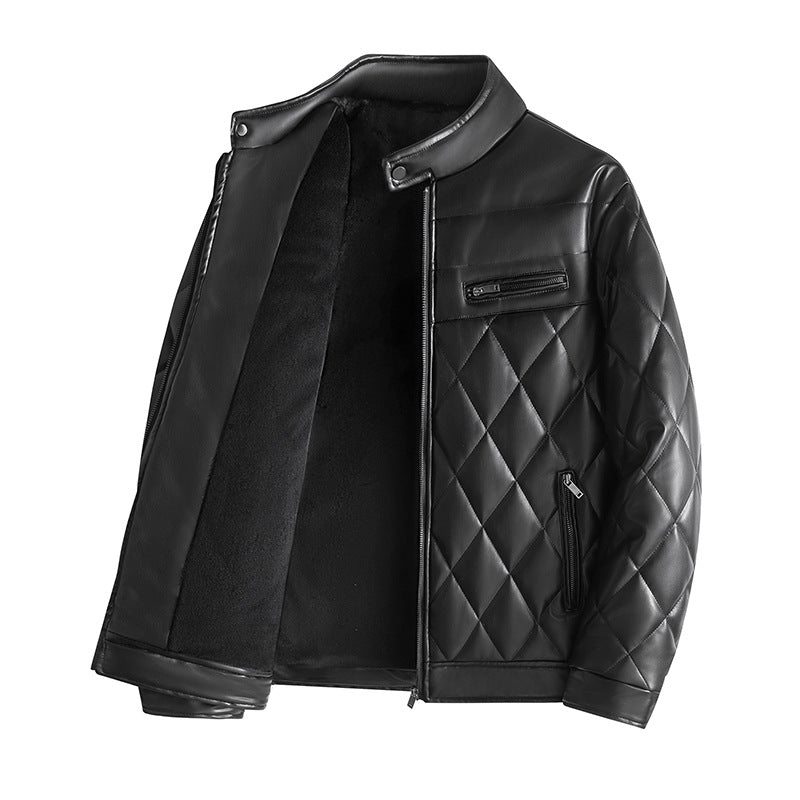 Men's Fleece-Lined Leather Jacket