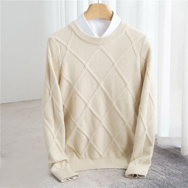 Men's Sweater with Classic Check Pattern