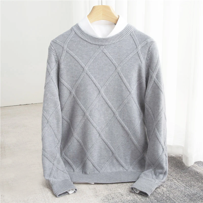 Men's Sweater with Classic Check Pattern