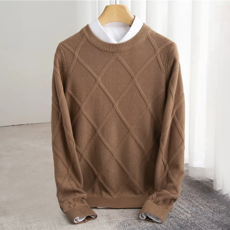 Men's Sweater with Classic Check Pattern