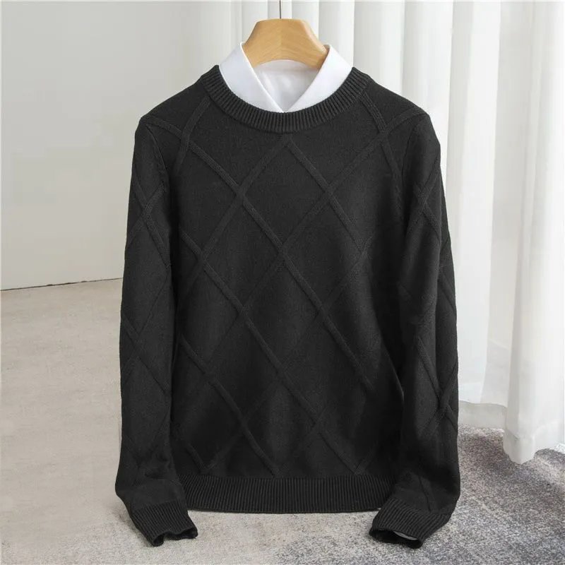 Men's Sweater with Classic Check Pattern