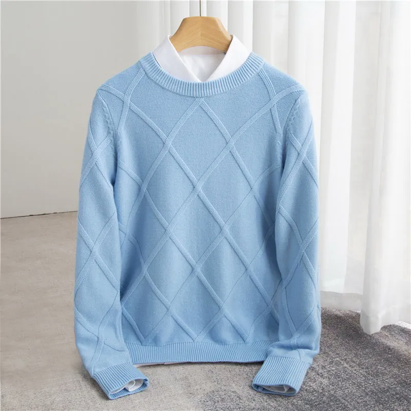 Men's Sweater with Classic Check Pattern